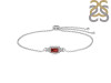 Garnet & White Topaz Bracelet GAR-RDB-140.