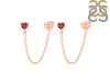 Garnet Chain Stud Earring GAR-RDE-1235.