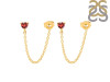 Garnet Chain Stud Earring GAR-RDE-1235.