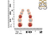 Garnet & White Topaz Stud Earring GAR-RDE-1472.