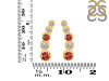 Garnet & White Topaz Stud Earring GAR-RDE-1472.