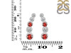 Garnet & White Topaz Stud Earring GAR-RDE-1472.