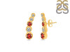 Garnet & White Topaz Stud Earring GAR-RDE-1472.