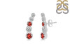Garnet & White Topaz Stud Earring GAR-RDE-1472.