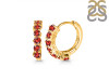 Garnet Hoop Hoop Earring GAR-RDE-1473.