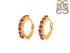 Garnet Hoop Hoop Earring GAR-RDE-1473.