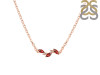 Garnet & White Topaz Necklace GAR-RDN-460.