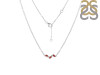 Garnet & White Topaz Necklace GAR-RDN-460.