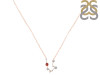 Aquarius Zodiac Star Constellation Garnet & White Topaz Necklace GAR-RDN-487.