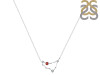 Capricorn Zodiac Star Constellation Garnet & White Topaz Necklace GAR-RDN-489.