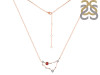 Capricorn Zodiac Star Constellation Garnet & White Topaz Necklace GAR-RDN-489.
