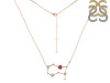 Gemini Zodiac Star Constellation Garnet & White Topaz Necklace GAR-RDN-490.