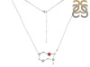 Gemini Zodiac Star Constellation Garnet & White Topaz Necklace GAR-RDN-490.