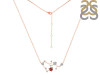 Sagittarius Zodiac Star Constellation Garnet & White Topaz Necklace GAR-RDN-496.