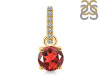 Garnet & White Topaz Pendant GAR-RDP-549-CZ-LOOP.