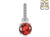 Garnet & White Topaz Pendant GAR-RDP-549-CZ-LOOP.