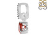 Garnet & White Topaz Pendant GAR-RDP-549-CZ-LOOP.