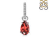 Garnet & White Topaz Pendant GAR-RDP-550-CZ-LOOP.