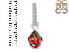 Garnet & White Topaz Pendant GAR-RDP-779-CZ-LOOP.
