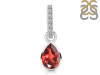 Garnet & White Topaz Pendant GAR-RDP-779-CZ-LOOP.