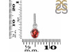 Garnet & White Topaz Pendant GAR-RDP-780-CZ-LOOP.