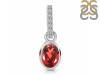 Garnet & White Topaz Pendant GAR-RDP-780-CZ-LOOP.