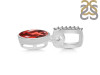 Garnet & White Topaz Pendant GAR-RDP-792-CZ-LOOP.