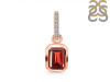 Garnet & White Topaz Pendant GAR-RDP-955-CZ-LOOP.