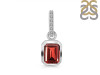 Garnet & White Topaz Pendant GAR-RDP-955-CZ-LOOP.