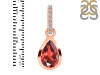 Garnet & White Topaz Pendant GAR-RDP-956-CZ-LOOP.