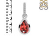 Garnet & White Topaz Pendant GAR-RDP-956-CZ-LOOP.