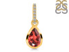 Garnet & White Topaz Pendant GAR-RDP-956-CZ-LOOP.