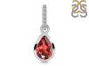 Garnet & White Topaz Pendant GAR-RDP-956-CZ-LOOP.