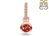Garnet & White Topaz Pendant GAR-RDP-957-CZ-LOOP.