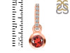 Garnet & White Topaz Pendant GAR-RDP-957-CZ-LOOP.