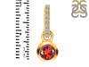 Garnet & White Topaz Pendant GAR-RDP-957-CZ-LOOP.
