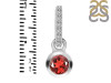Garnet & White Topaz Pendant GAR-RDP-957-CZ-LOOP.