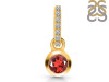 Garnet & White Topaz Pendant GAR-RDP-957-CZ-LOOP.