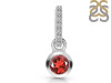 Garnet & White Topaz Pendant GAR-RDP-957-CZ-LOOP.