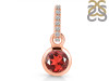 Garnet & White Topaz Pendant GAR-RDP-958-CZ-LOOP.