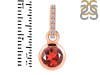 Garnet & White Topaz Pendant GAR-RDP-958-CZ-LOOP.