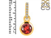 Garnet & White Topaz Pendant GAR-RDP-958-CZ-LOOP.