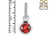Garnet & White Topaz Pendant GAR-RDP-958-CZ-LOOP.