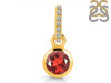 Garnet & White Topaz Pendant GAR-RDP-958-CZ-LOOP.