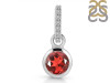Garnet & White Topaz Pendant GAR-RDP-958-CZ-LOOP.