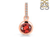 Garnet & White Topaz Pendant GAR-RDP-959-CZ-LOOP.