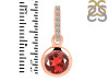 Garnet & White Topaz Pendant GAR-RDP-959-CZ-LOOP.