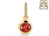 Garnet & White Topaz Pendant GAR-RDP-959-CZ-LOOP.