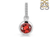 Garnet & White Topaz Pendant GAR-RDP-959-CZ-LOOP.