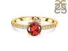 Garnet & White Topaz Ring GAR-RDR-2303.